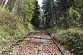 Die rund 150 Höhenmeter überwindende Material-Standseilbahn des Kraftwerkes
