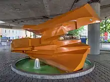 Brunnen «Sirius» am alten Standort auf dem Escher-Wyss-Platz
