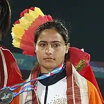 Annu RaniRang zehn mit 59,93 m