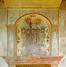 Wappen am Eingang des Ansitzes Zimmerlehen in Völs am Schlern