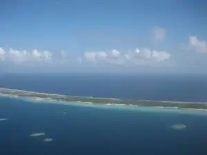 Luftbild des Atolls