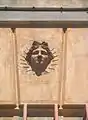 Teilansicht der Fassade, Maskaron des Apollo