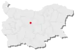 Karte von Bulgarien, Position von Aprilzi hervorgehoben