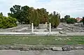 Blick auf die Markthalle (Macellum) mit ihrem zentralen Rundtempel (Tholos)