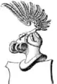Klauenflügel als Helmzier (heraldisches Muster)