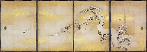 Pflaume und Bambus im Winter (Nagoya)