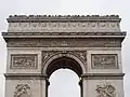 Umlaufendes Kämpfergesims am Arc de Triomphe de l'Étoile, Paris