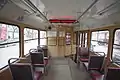 Sitzteiler 1+1 in einer russischen Straßenbahn
