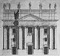 Geplante Fassade der Kirche (1774).