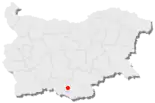 Karte von Bulgarien, Position von Ardino hervorgehoben