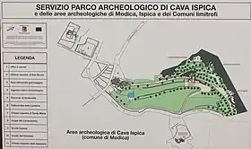 Plan der Area Archeologica di Cava Ispica
