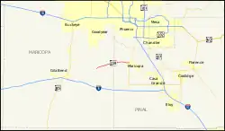 Karte der Arizona State Route 238