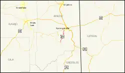 Karte der Arizona State Route 261