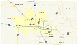 Karte der Arizona State Route 51