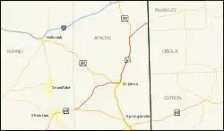 Karte der Arizona State Route 61