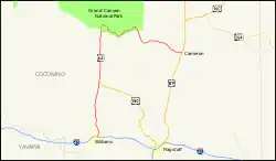 Karte der Arizona State Route 64