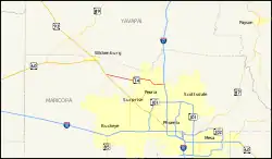 Karte der Arizona State Route 74