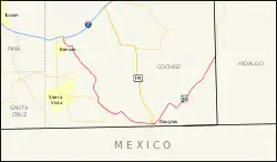 Karte der Arizona State Route 80