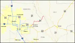 Karte der Arizona State Route 88