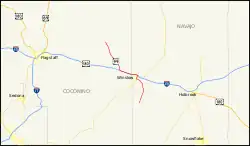 Karte der Arizona State Route 99