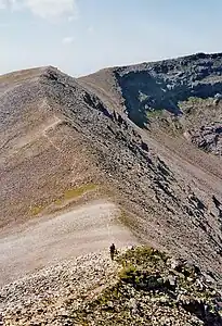 Der Grat hinauf zum Gipfel