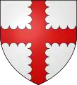 Wappen der Stammlinie von und zu Gymnich (rot auf silber)