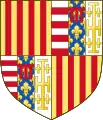 Wappen der Könige von Neapel und Titularkönige von Jerusalem aus dem Haus Trastámara