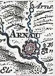 Wasserzuläufe und -gräben in der Stadtbefestigung um 1720