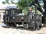 Jung-Lokomotive (Baujahr 1905) mit der Achsfolge C1 in Tsumeb (Namibia)