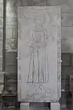 Grabplatte des Grafen Chase Conée († 1314)