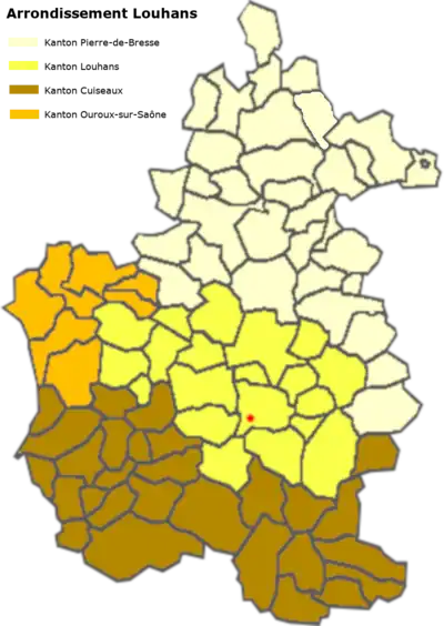 Maus auf einer Gemeinde zeigt ihren Namen, Klick auf eine Gemeinde öffnet die Wikipedia-Seite
