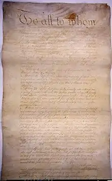 Das Original der Konföderationsartikel.