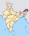 Lage von Arunachal Pradesh in Indien
