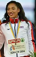 Ashleigh Nelson wurde Sechste in ihrem Semifinallauf und verfehlte damit das Finale