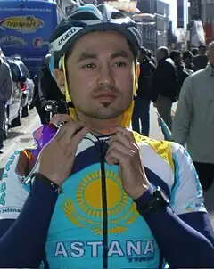 Assan Basajew im Trikot seines Teams Astana