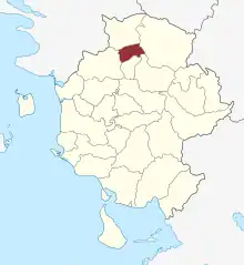 Lage des Årup Sogn in der Assens Kommune