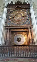 Astronomische Uhr in der Marien-Kirche Rostock, 1641/43: Tierkreisuhr mit Mondphasen-Anzeige