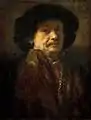 Rembrandt-Schule:Selbstbildnis im Pelz, mit Kette und Ohrring,Kunsthistorisches Museum, Wien