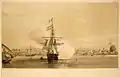 Hafen von Makassar um 1846