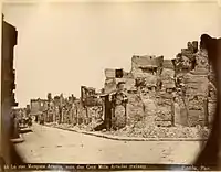 Die Attarine Mosque-Straße nach dem britischen Beschuss