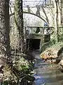 Straßen- und ehemalige Eisenbahnbrücke im Röhrenseepark
