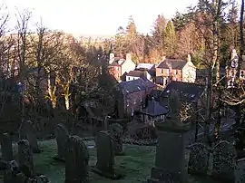 Auchenblae von der Kirche aus gesehen