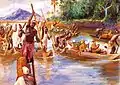 Auf dem Niger und Benue – eine afrikanische Stromfahrt, Aquarell, 1910