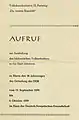 Aufruf  zur Ausstellung des bildnerischen Volksschaffens in der Stadt Schwerin zum 30. Jahrestag der Gründung der DDR, 1979 Vorderseite