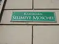 Schild der Selimiye-Moschee