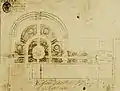 Ausgangsgrundlage: Entwurfszeichnung Augusts des Starken für eine Orangerie aus dem Jahr 1709