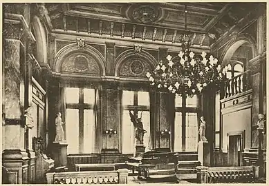 Aula im Gebäude St.-Apern-Straße, Postkarte o. J.