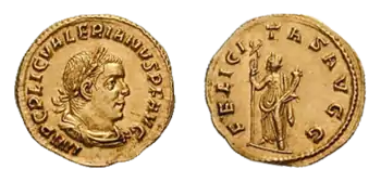 Valerian auf einem Aureus