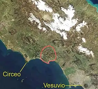 Lage der Monti Aurunci