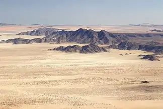 Luftaufnahme des Aurus im Sperrgebiet (2018) Blick Richtung Norden